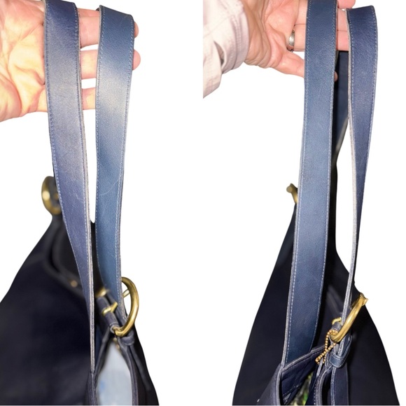 Coach Vintage Navy Leather XL Soho Duffle Tote style 4082 Hard to Find!!! - Picture 5 of 14
